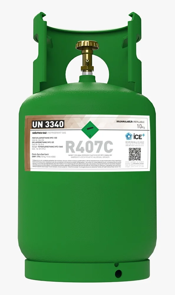 R-407C  İce Gas Tekrar Doldurulabilir Tüplü 10 Kg